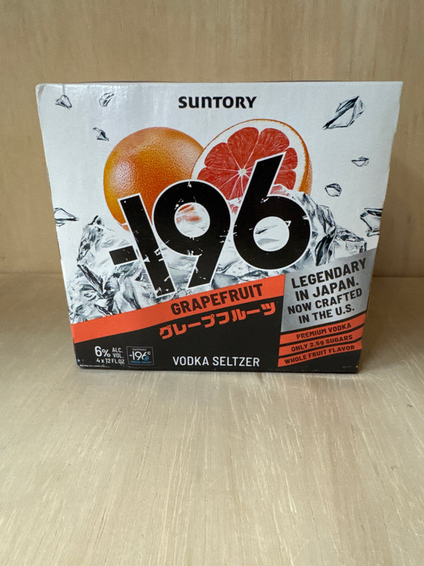 Suntory -196 Vodka Grapefruit Hard Seltzer 4-Pack 355ml - Sip & Say