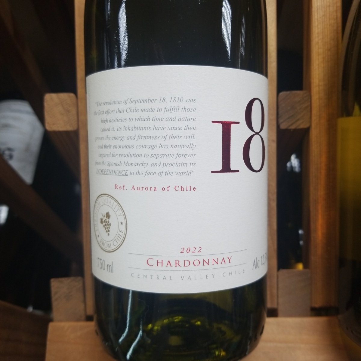 18 Chile Chardonnay 750ml - Sip & Say
