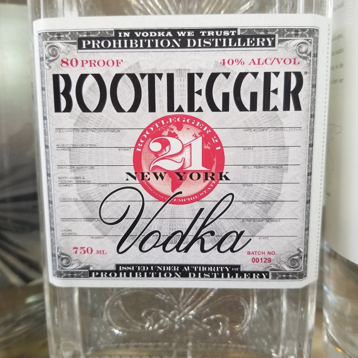 Bootlegger Vodka 750ml (Gluten Free) - Sip & Say