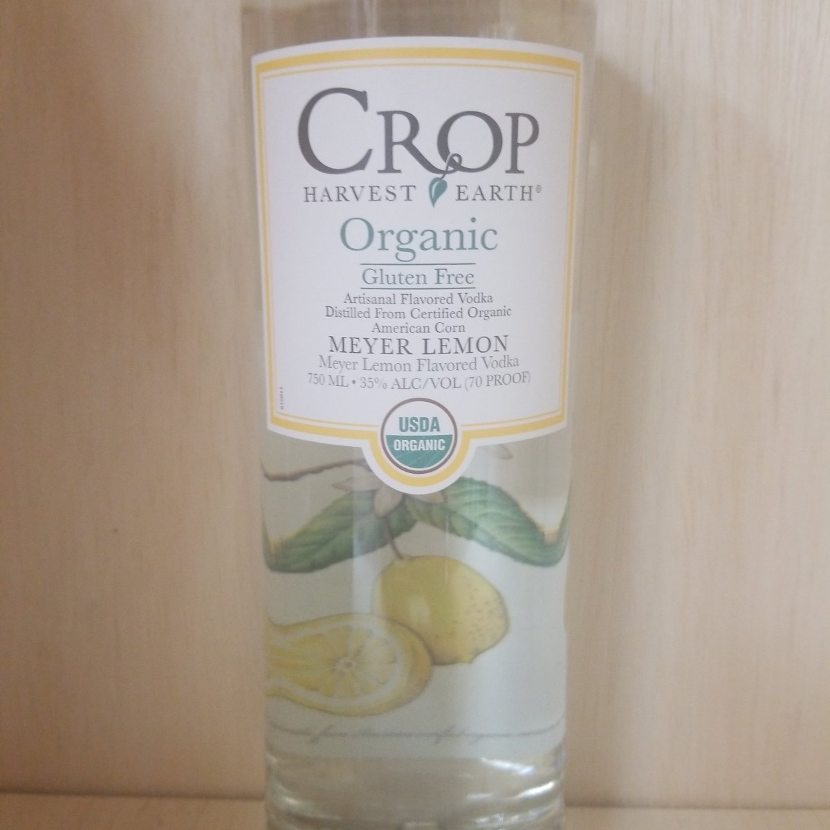 Crop Organic Meyer Lemon Vodka 750ml (Gluten Free) - Sip &amp; Say