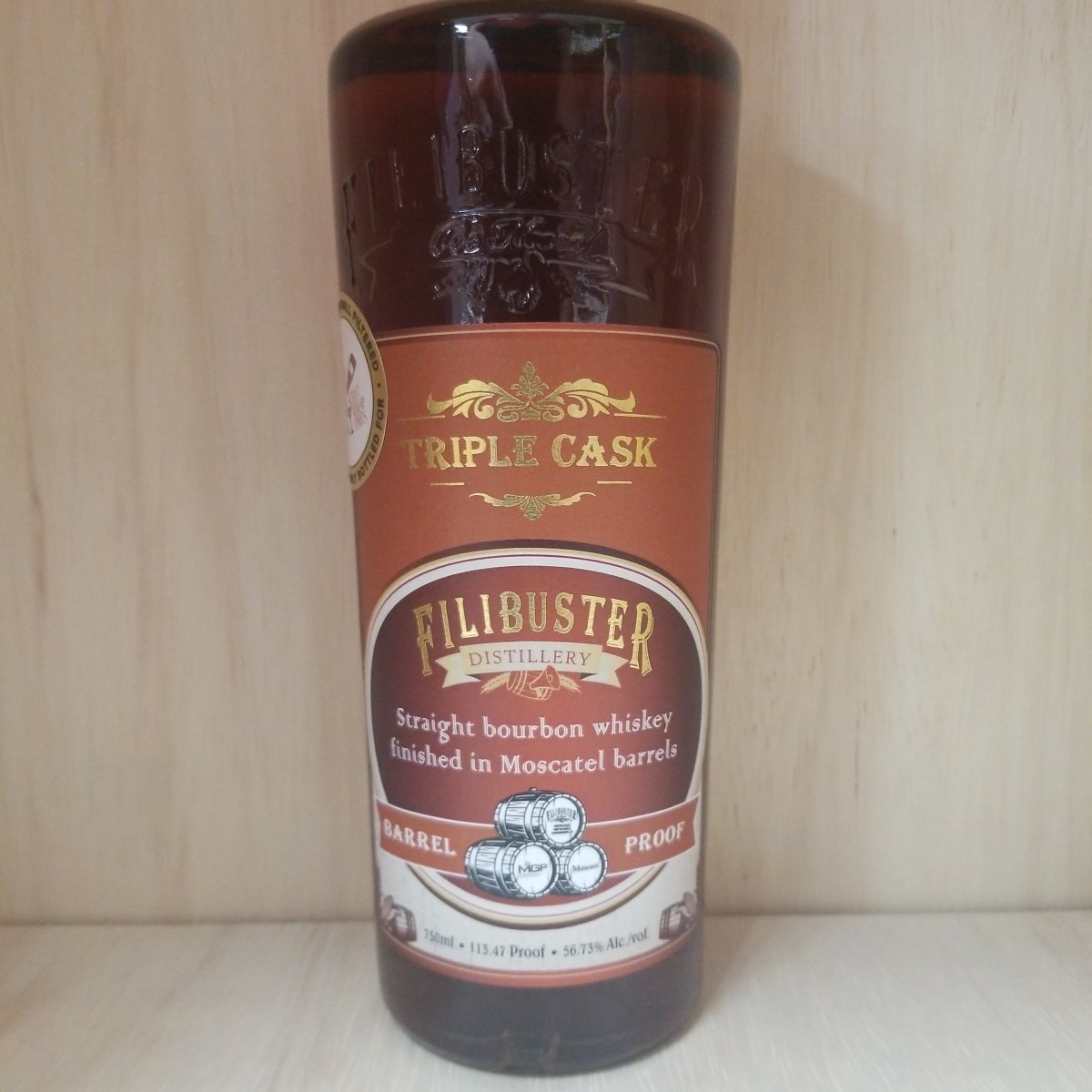 Filibuster Triple Cask Moscatel Finish Straight Bourbon 750ml - Sip & Say