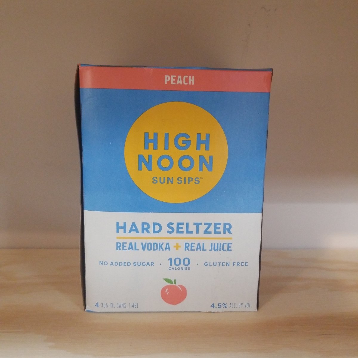 High Noon Peach Hard Seltzer 4-Pack 250ml - Sip &amp; Say