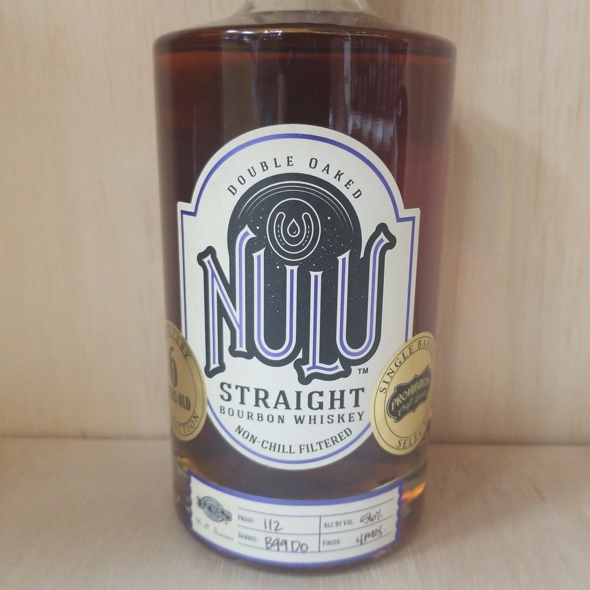 Nulo Double Oaked Straight Bourbon 750ml (Barrel B99DO, proof 112) - Sip &amp; Say