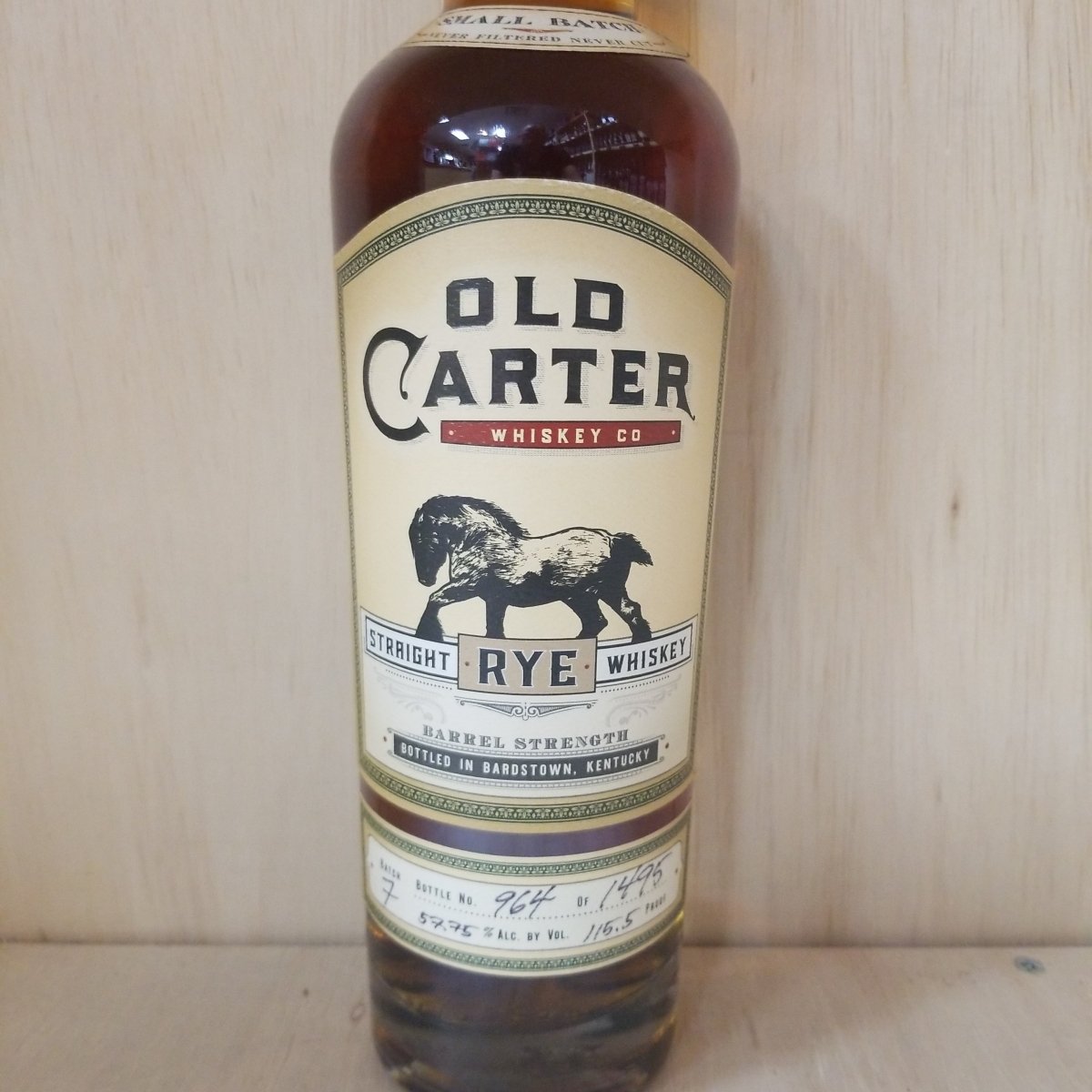 Old Carter Barrel Strength Rye 750ml (Batch 7) - Sip & Say