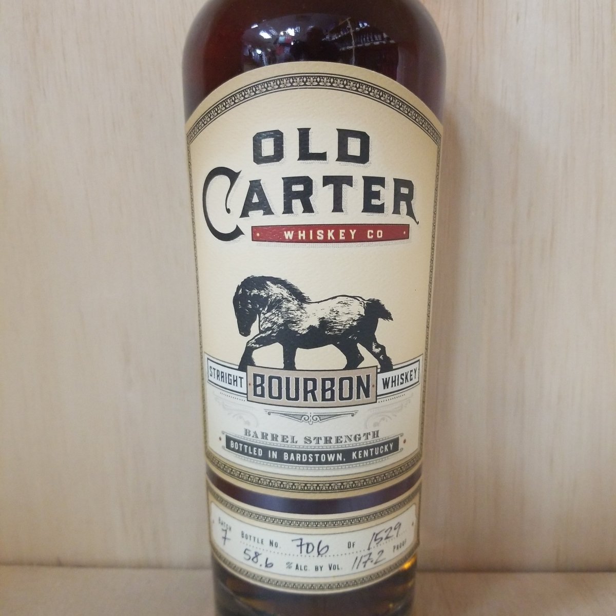Old Carter Straight Barrel Strength Bourbon 750ml (Batch 7) - Sip &amp; Say