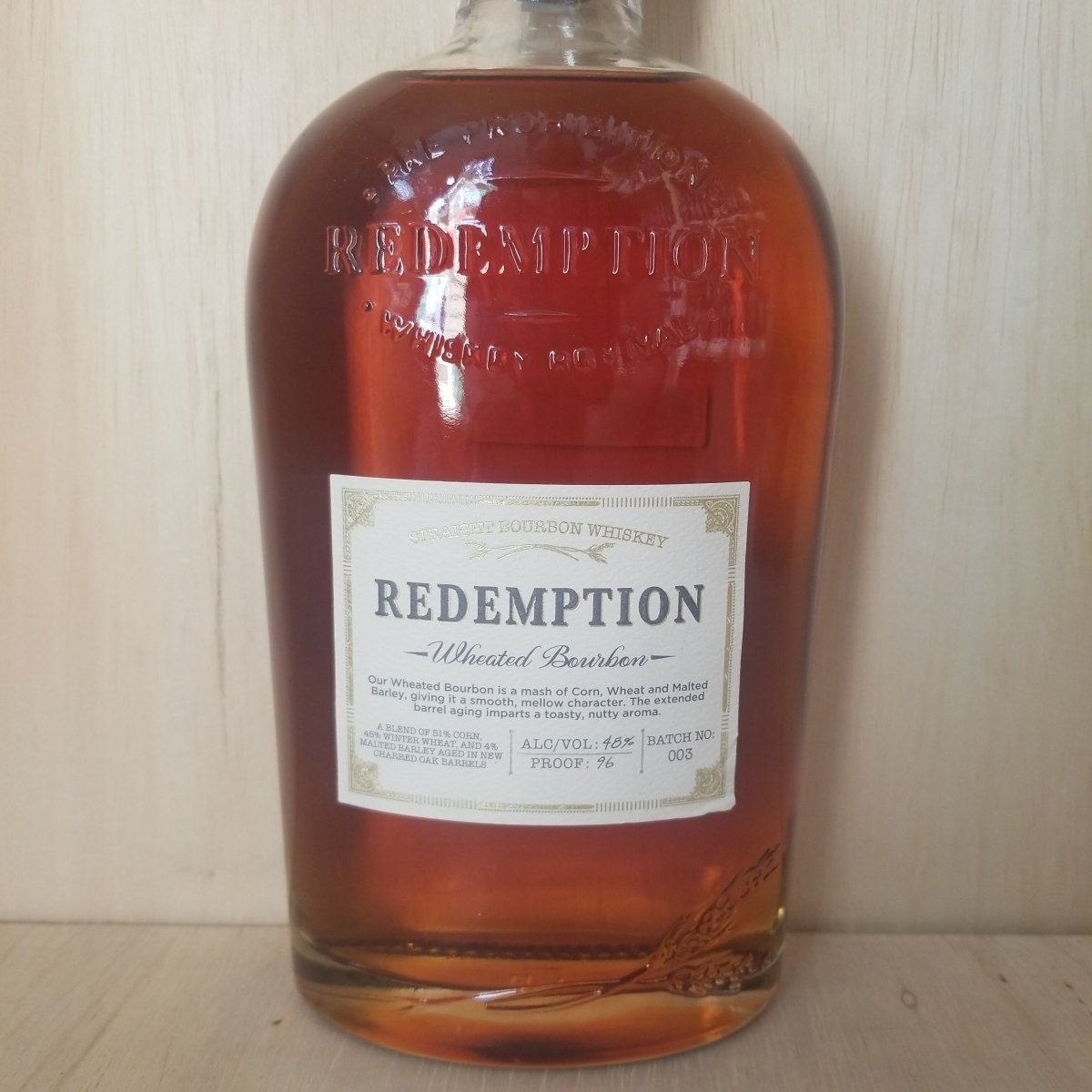 Redemption Wheated Bourbon 750ml (Batch 3) - Sip &amp; Say