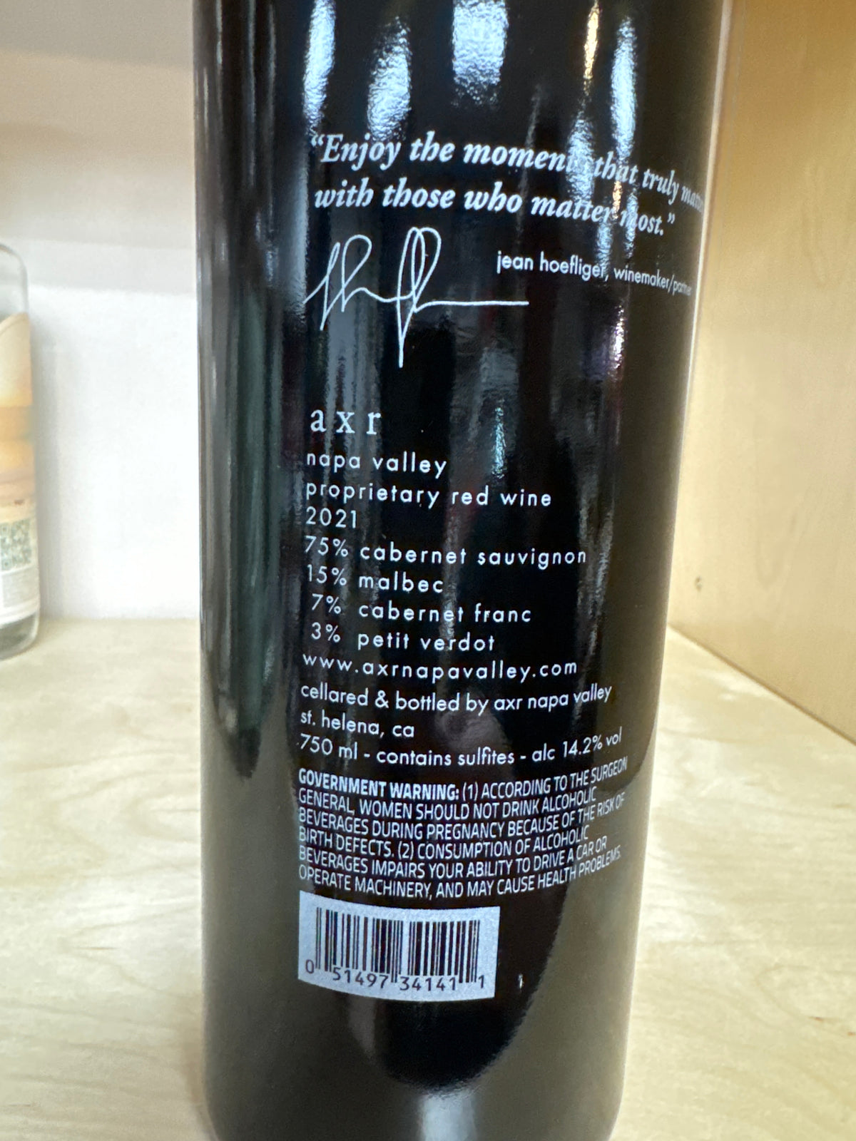 AXR Napa Proprietary Red 750ml (Primarily Cabernet Sauvignon)