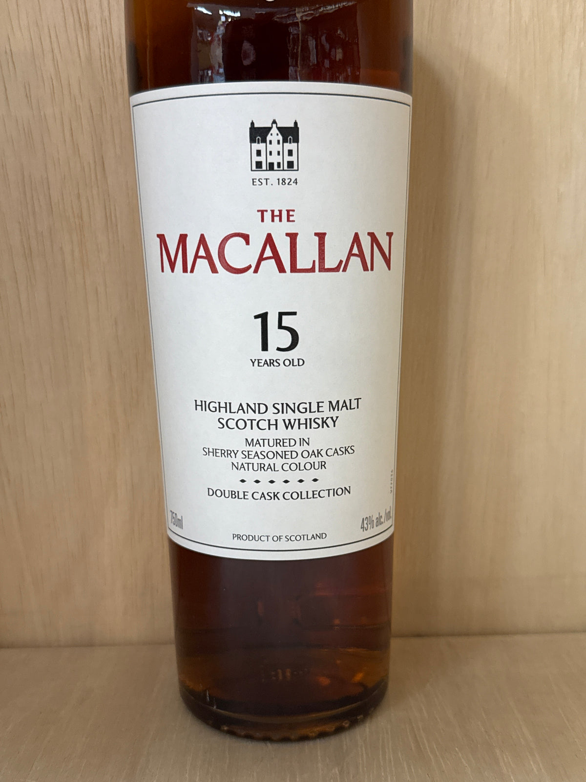 Macallan 15 Year Old Double Oak Single Malt Scotch 750ml