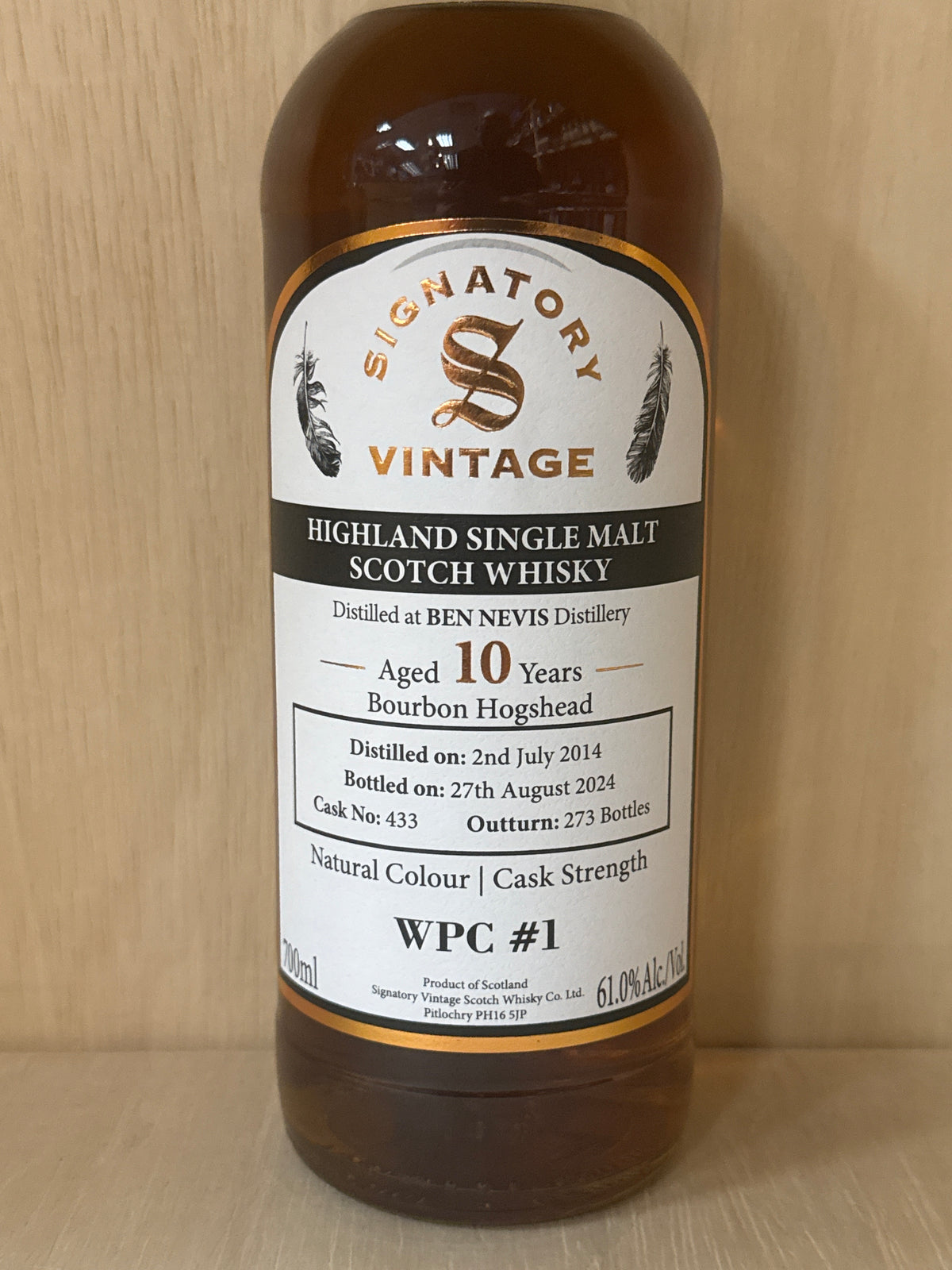 Signatory WPC #1, Ben Nevis 10 Year Old &#39;Hogshead&#39; Highland Single Malt Scotch 750ml