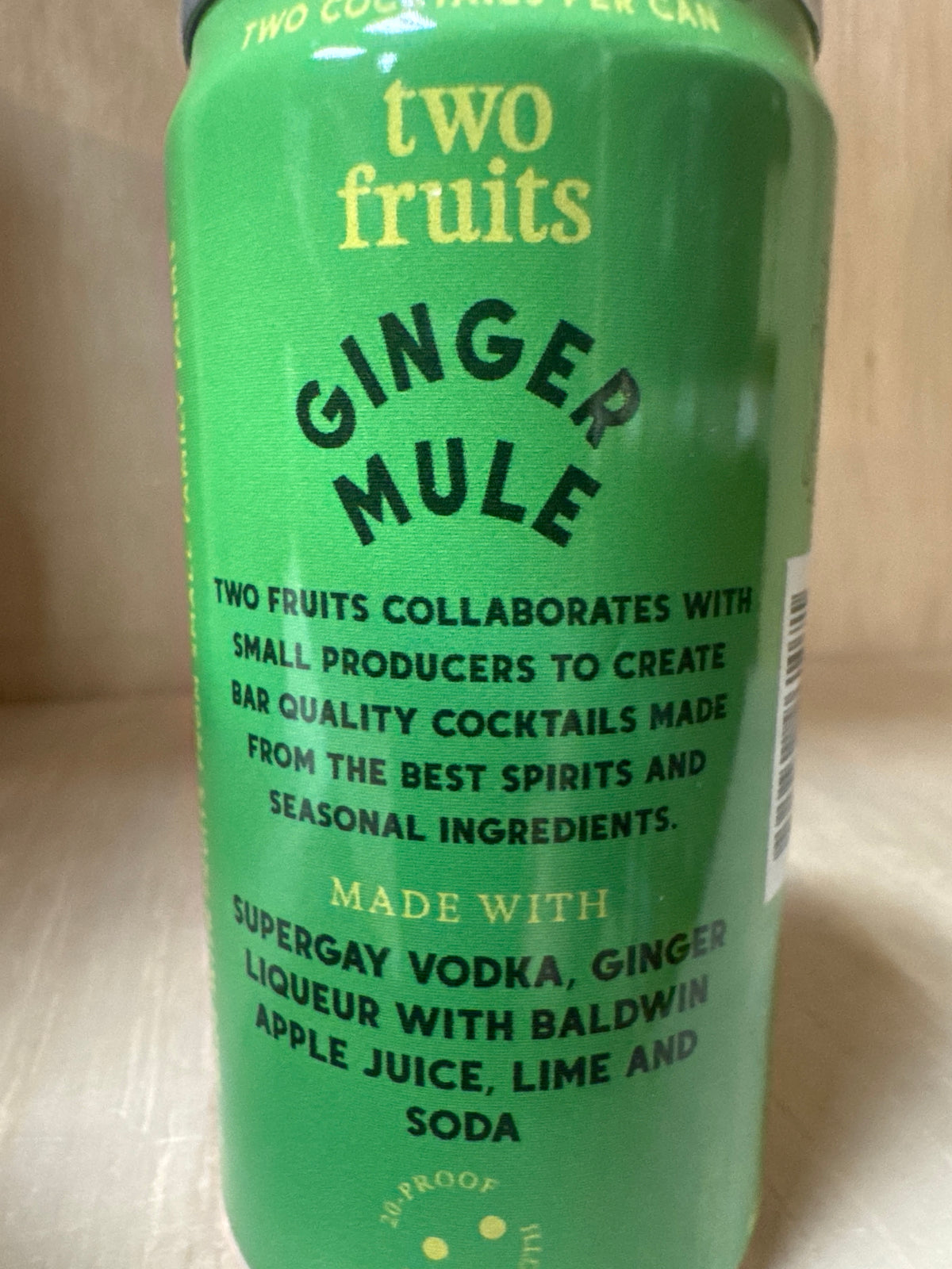Two Fruits Ginger Mule Can 250ml (Gluten Free)