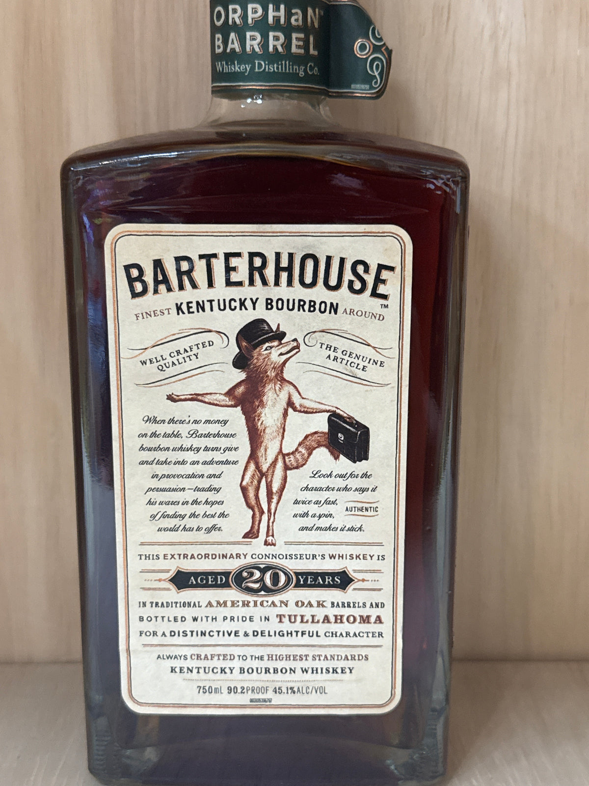 Orphan Barrel Barterhouse 20 Year Old Kentucky Bourbon 750ml