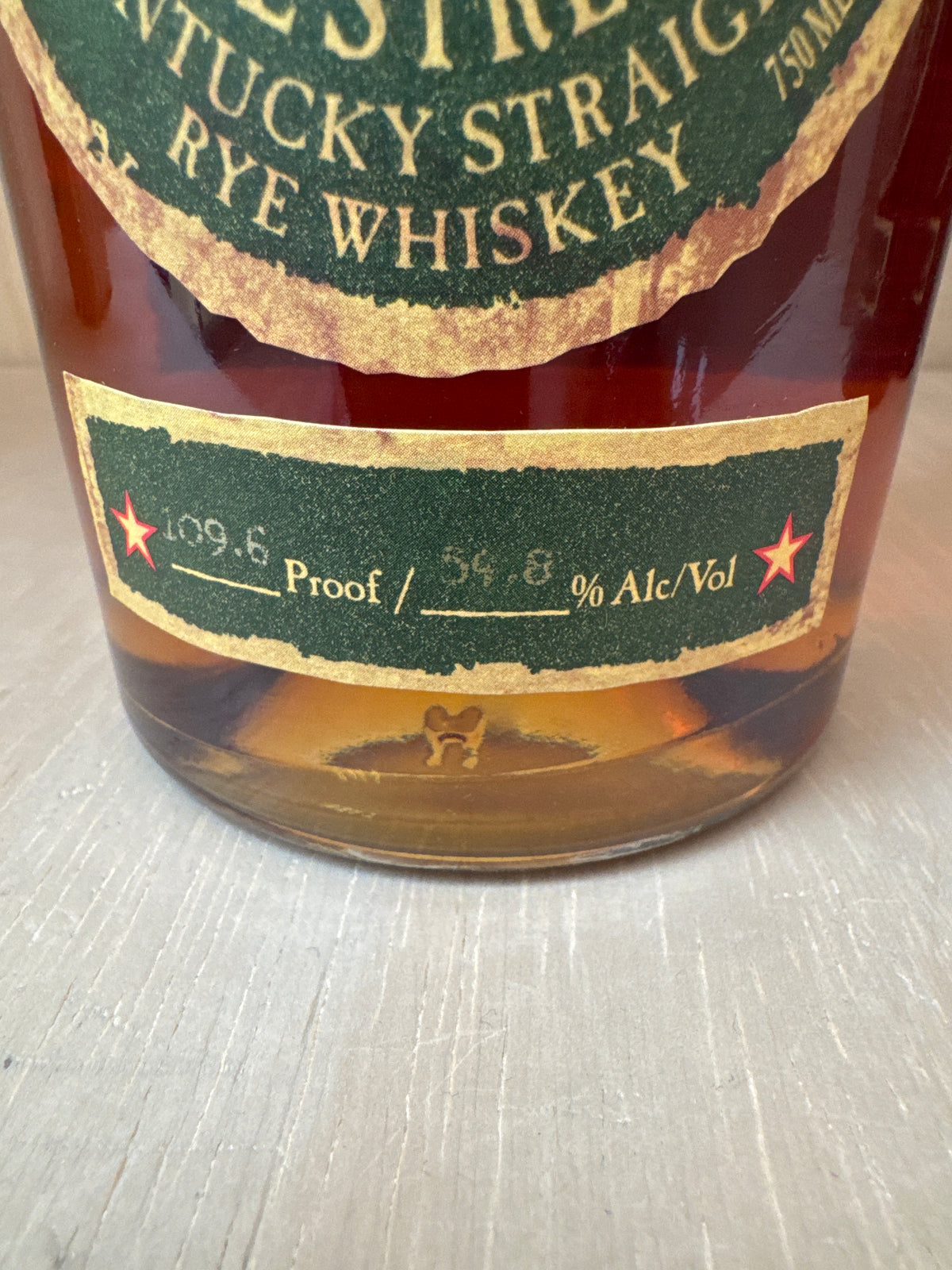 Michter&#39;s Barrel Strength Rye 750ml (109.6 proof, Barrel 25B0620)