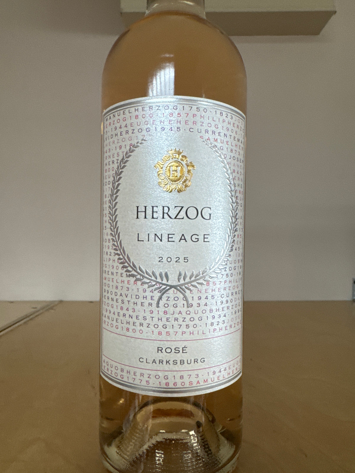Herzog Lineage Rose 750ml (Kosher for Passover/Mevushal)