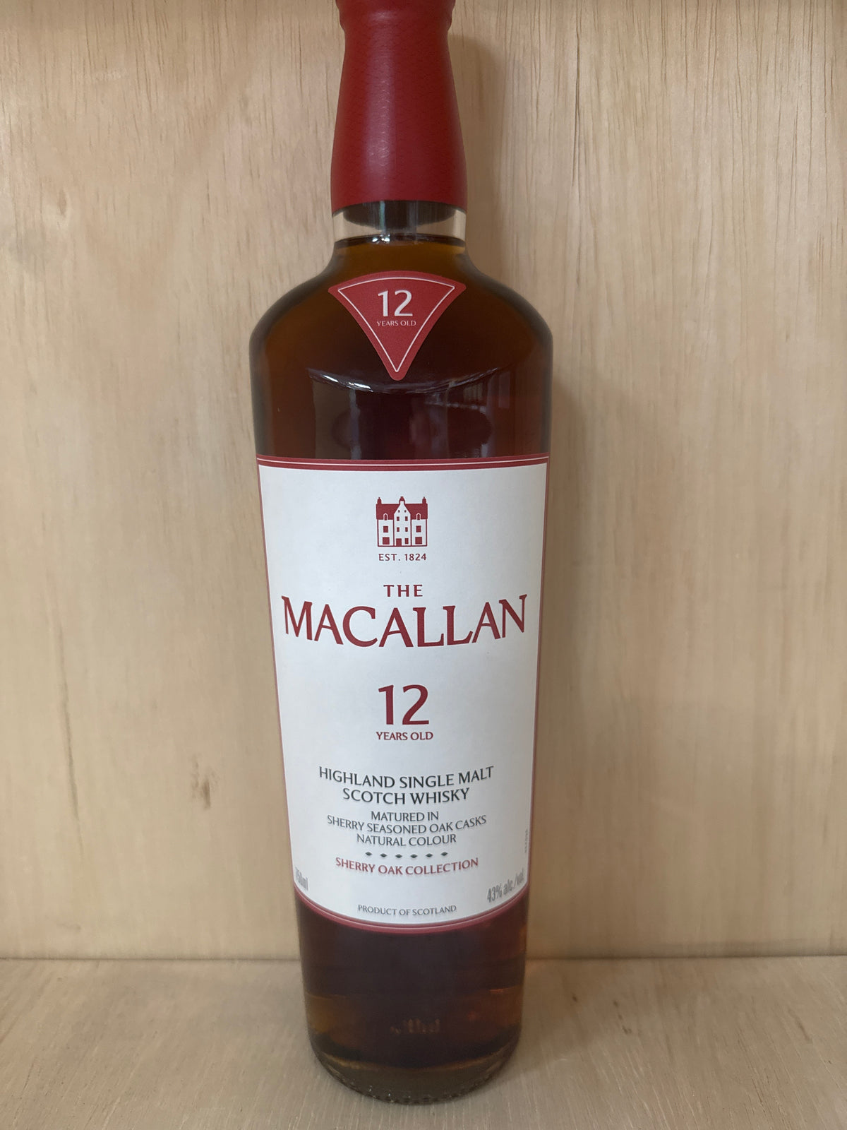 Macallan 12 Year Old Sherry Oak Single Malt Scotch 750ml