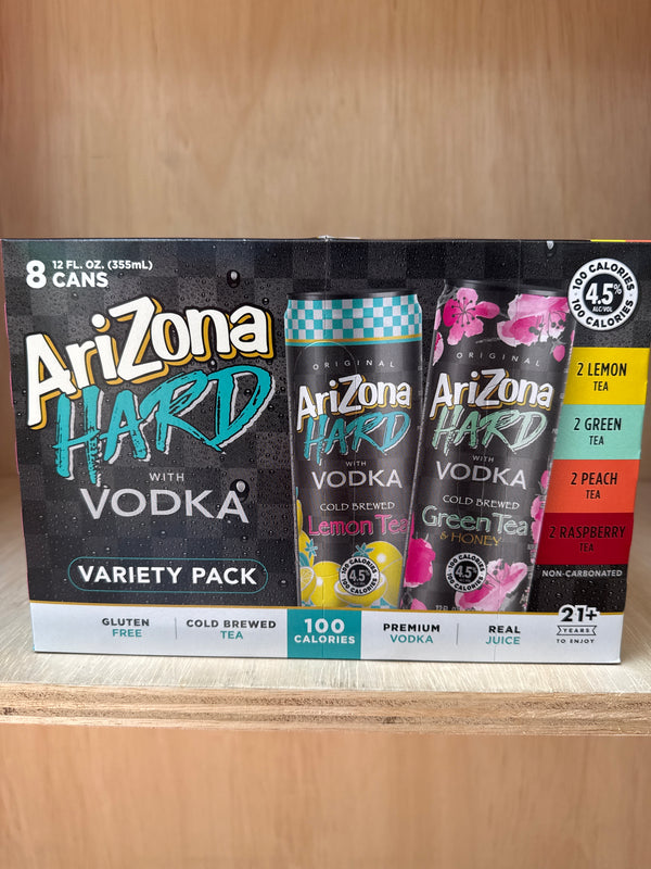 Arizona Hard Ice Tea Vodka Variety Case 8 x 12oz Cans - Sip & Say