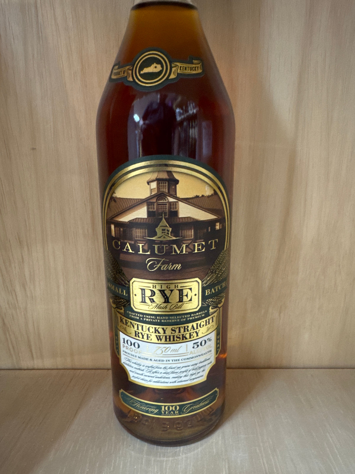 Calumet Farms Straight High Rye 750ml