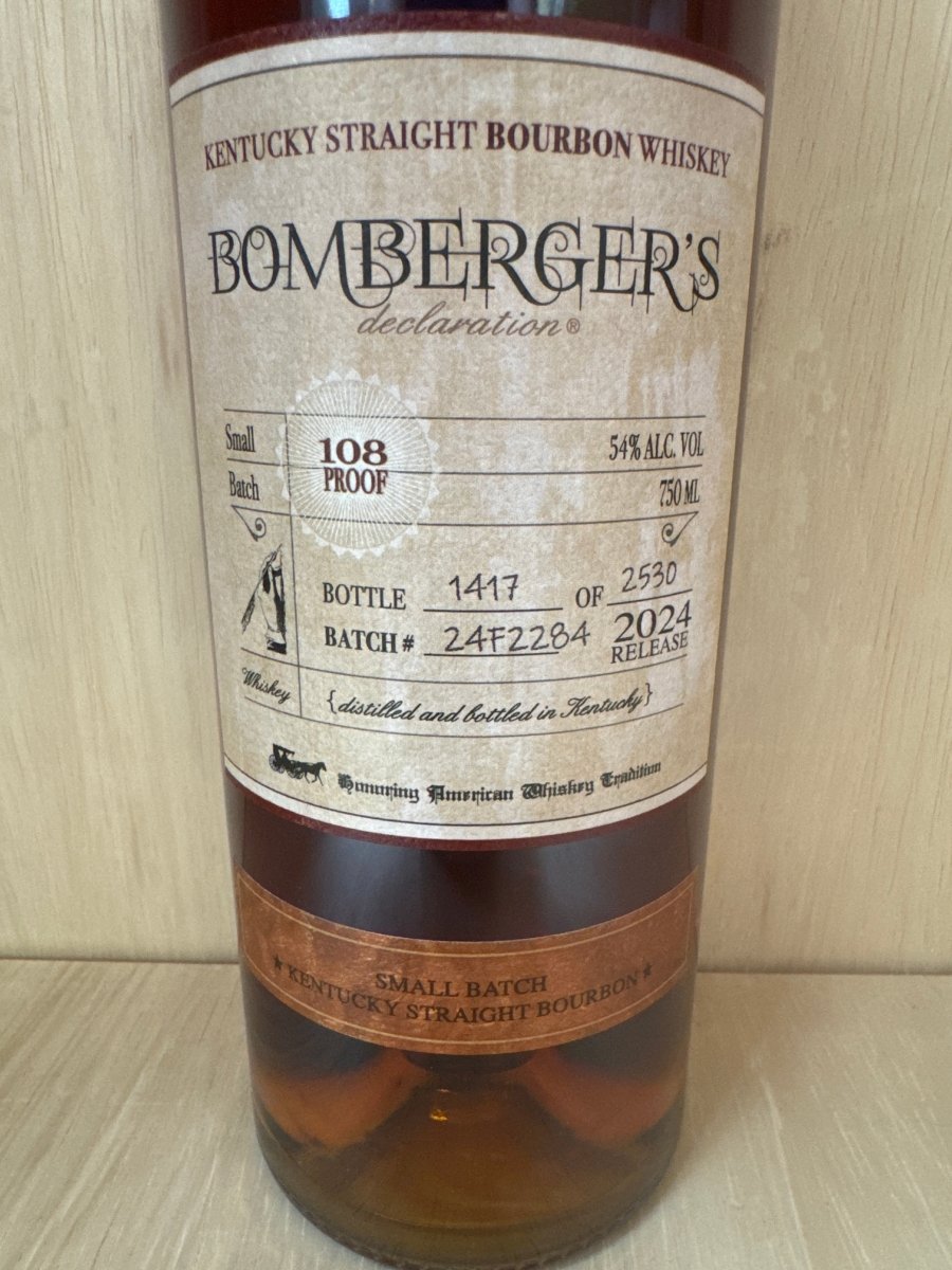 Bomberger's Small Batch Straight Bourbon 2024, 750ml - Sip & Say