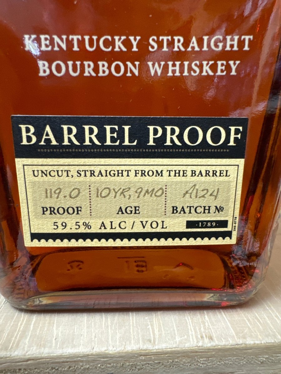 Elijah Craig 10 Year, 9 Month Old Barrel Proof Bourbon 750ml (Batch A124, 119 Proof) - Sip &amp; Say