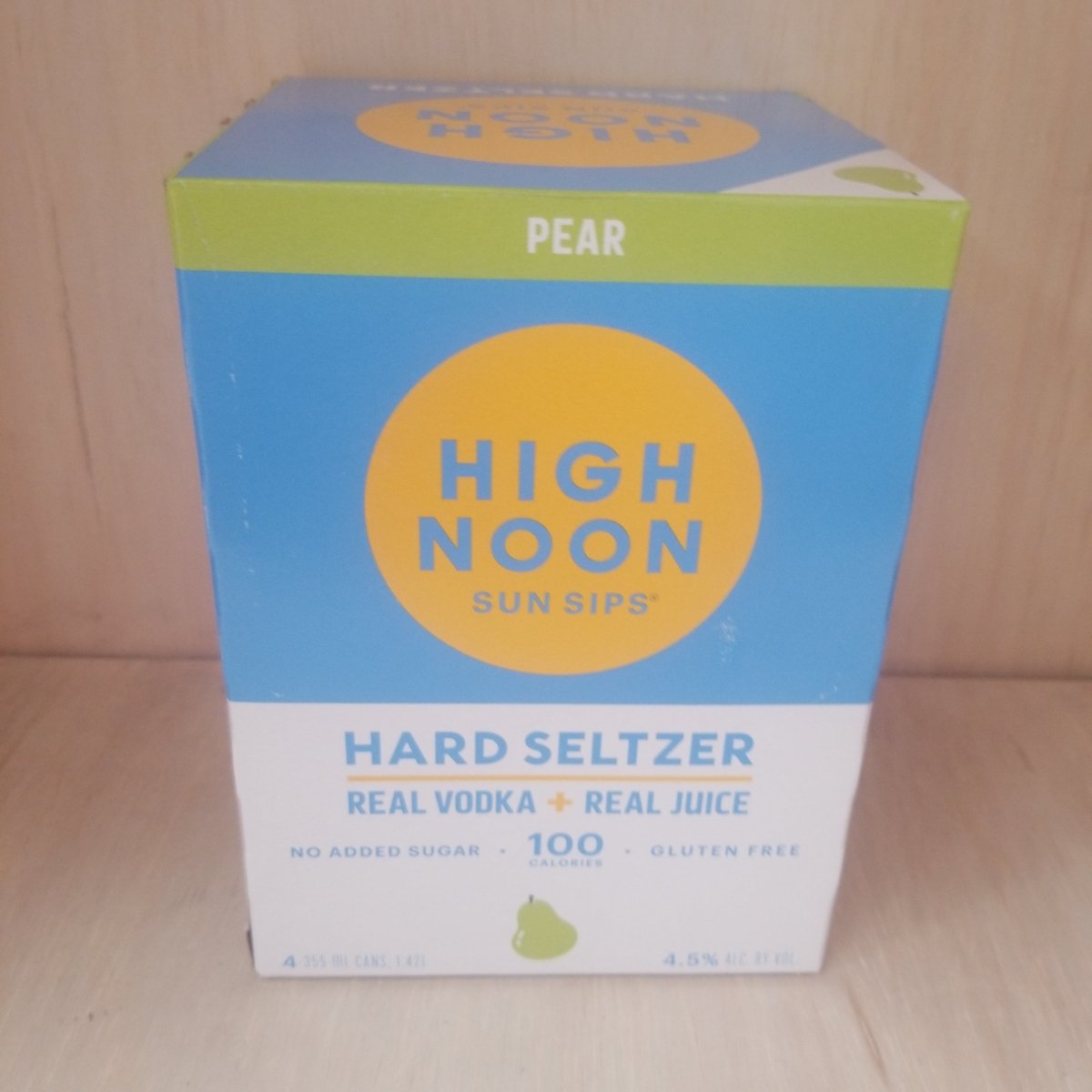 High Noon Vodka Pear Hard Seltzer 4-Pack 250ml - Sip &amp; Say