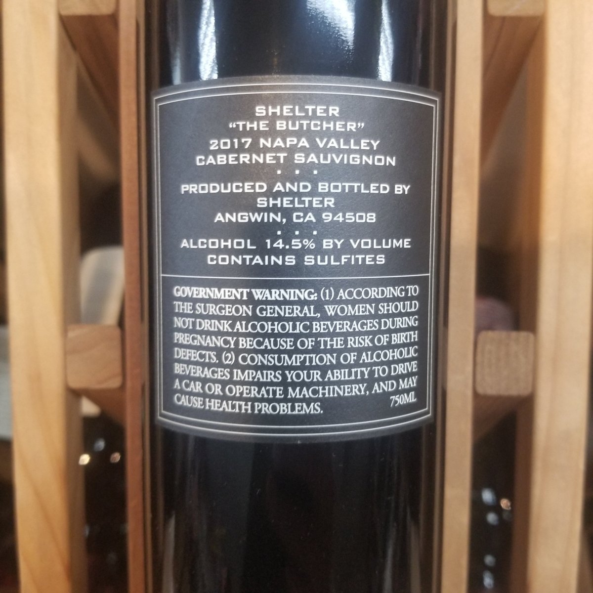 Shelter &#39;The Butcher&#39; Cabernet Sauvignon 750ml - Sip &amp; Say