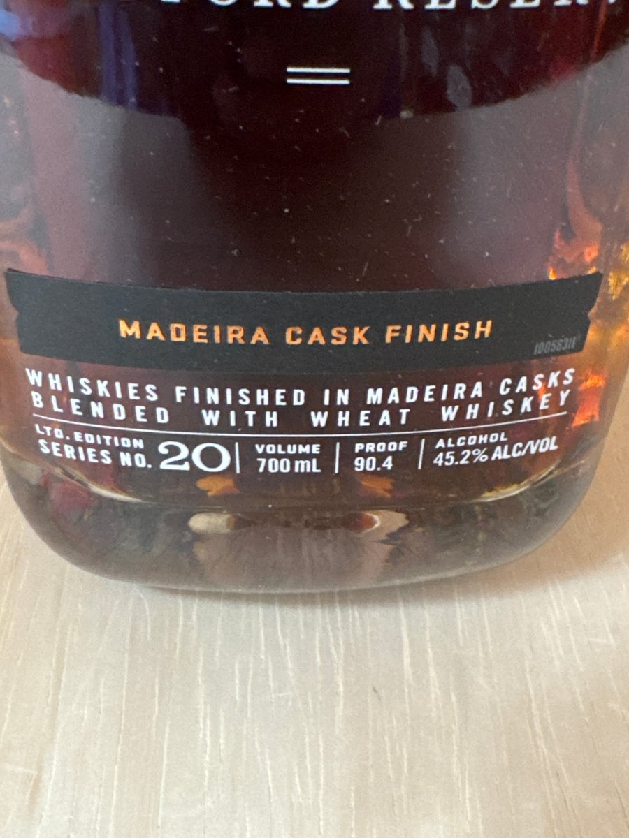 Woodford Reserve Master Collection Madeira Cask Finish Bourbon 700ml (Series No. 20) - Sip &amp; Say