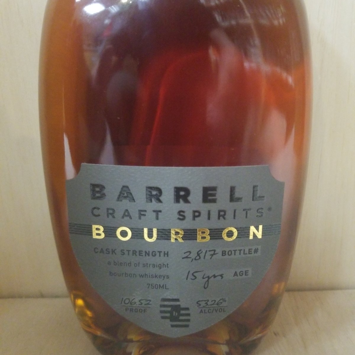 Barrell 15 Year Old Cask Strength Bourbon 750ml (Gray Label) - Sip &amp; Say