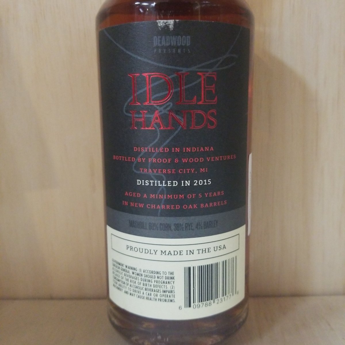 Deadwood Idle Hands 5 Year Old Straight Bourbon 750ml - Sip &amp; Say