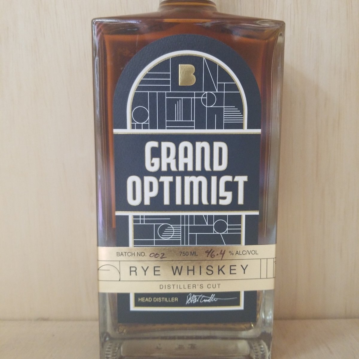 Grand Optimist Rye Whiskey 750ml - Sip &amp; Say