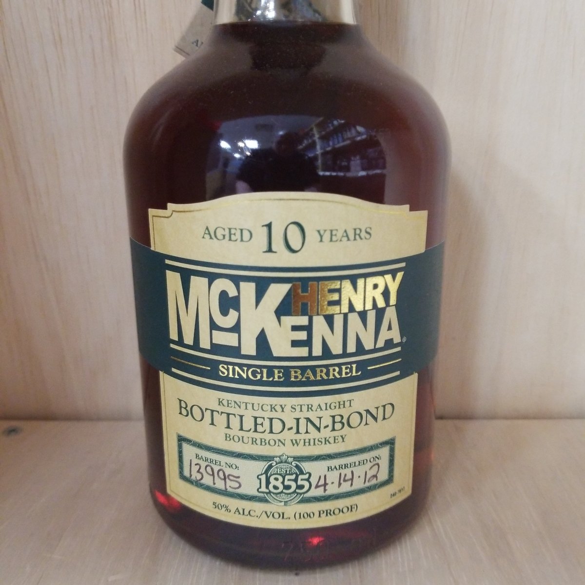Henry McKenna 10 Year Old Single Barrel BIB Bourbon 750ml (Barreled 4-14-12) - Sip &amp; Say