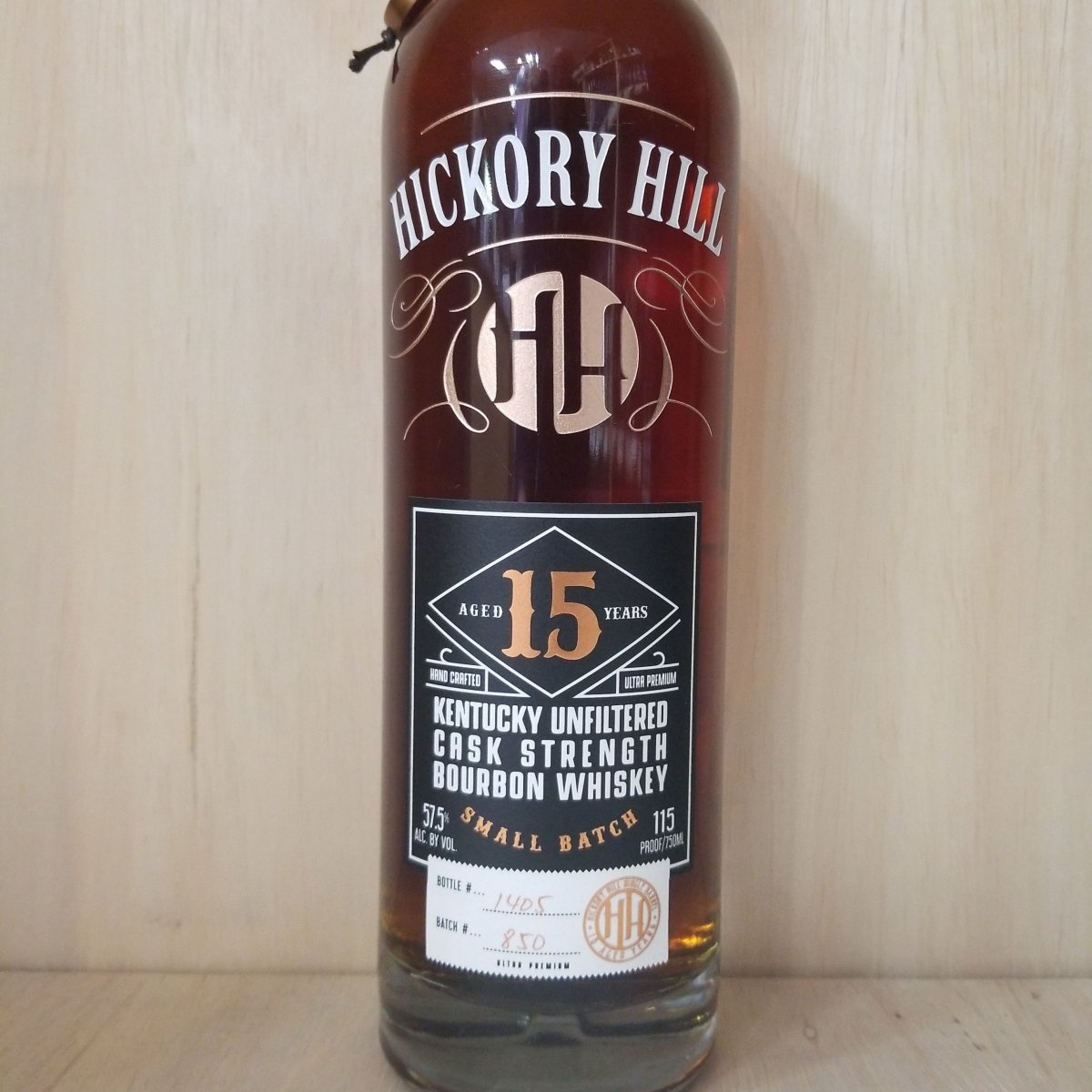 Hickory Hill 15 Year Old Cask Strength Bourbon 750ml - Sip & Say