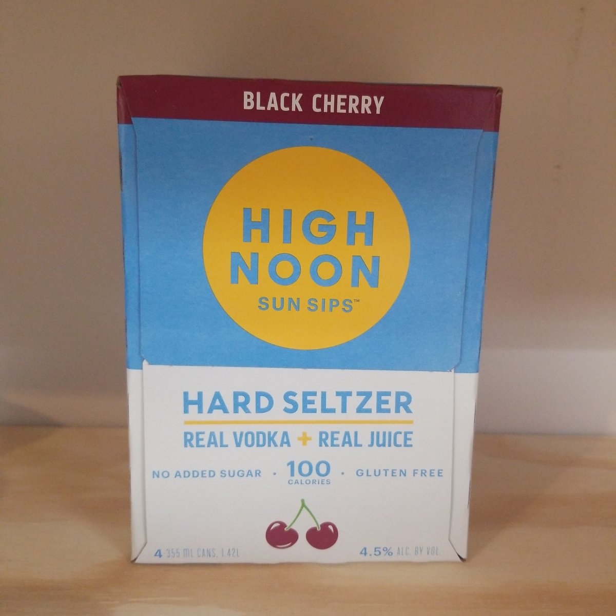 High Noon Black Cherry Hard Seltzer 4-Pack 250ml - Sip &amp; Say