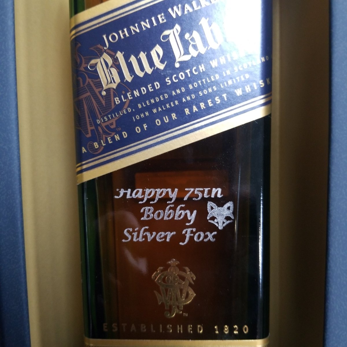 Johnnie Walker Blue 750ml Oops - Sip &amp; Say