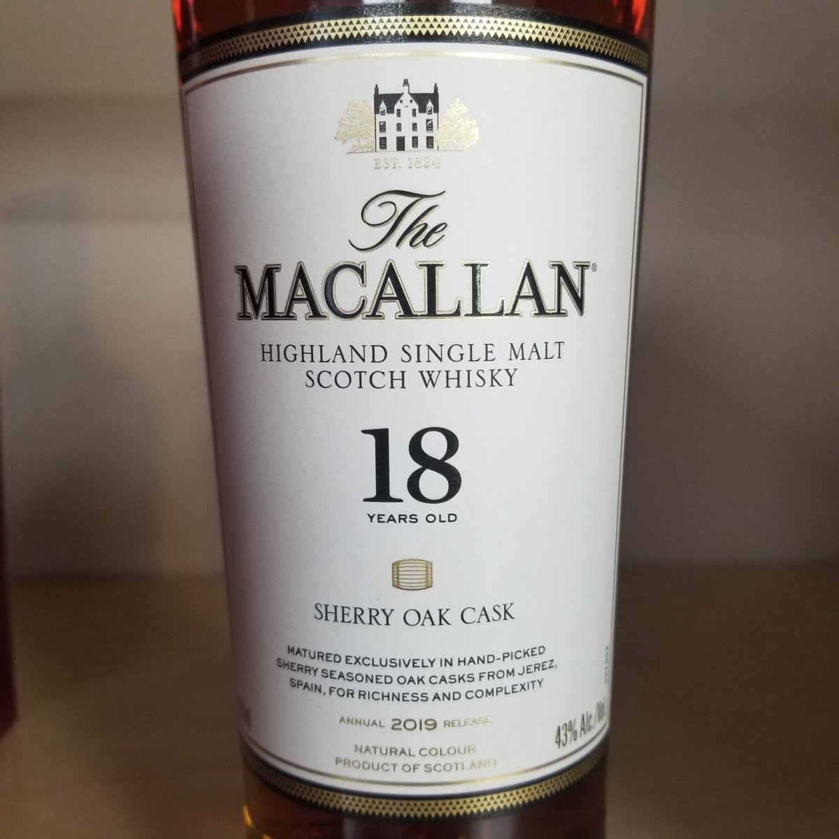 Macallan 18 Year Old Sherry Oak Single Malt Scotch 750ml - Sip &amp; Say