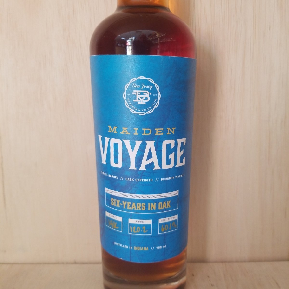 Maiden Voyage 6 Year Old Single Barrel Cask Strength Bourbon 750ml (proof 120.2) - Sip &amp; Say