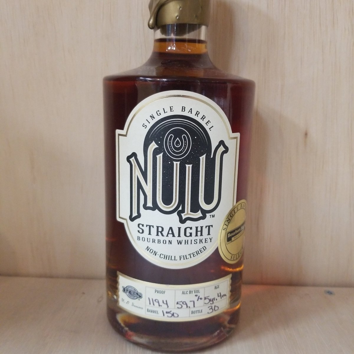 Nulo Single Barrel Strength Straight Bourbon 750ml (Barrel 150, proof 119.4) - Sip &amp; Say