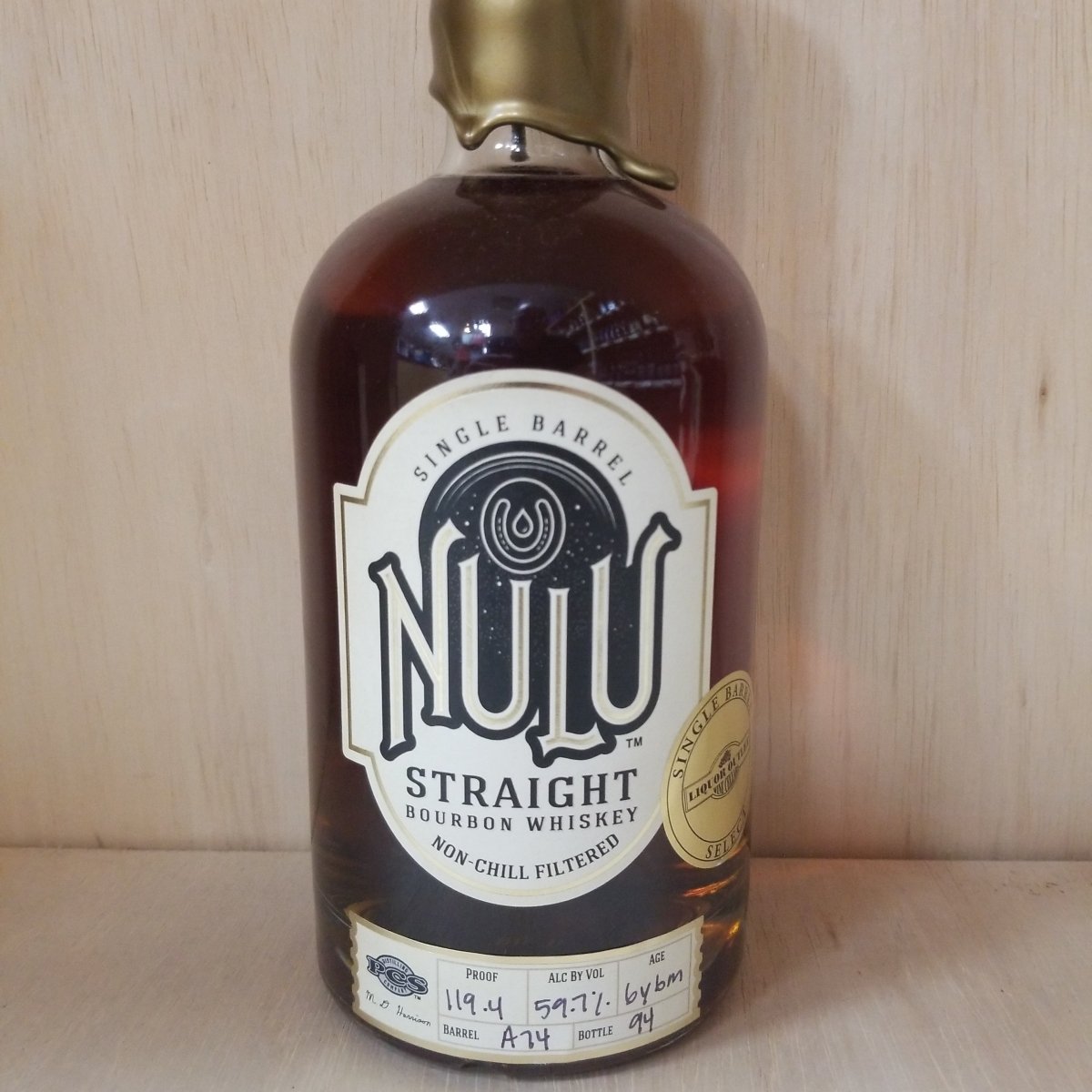 Nulo Single Barrel Strength Straight Bourbon 750ml (Barrel A74, proof 119.4) - Sip & Say