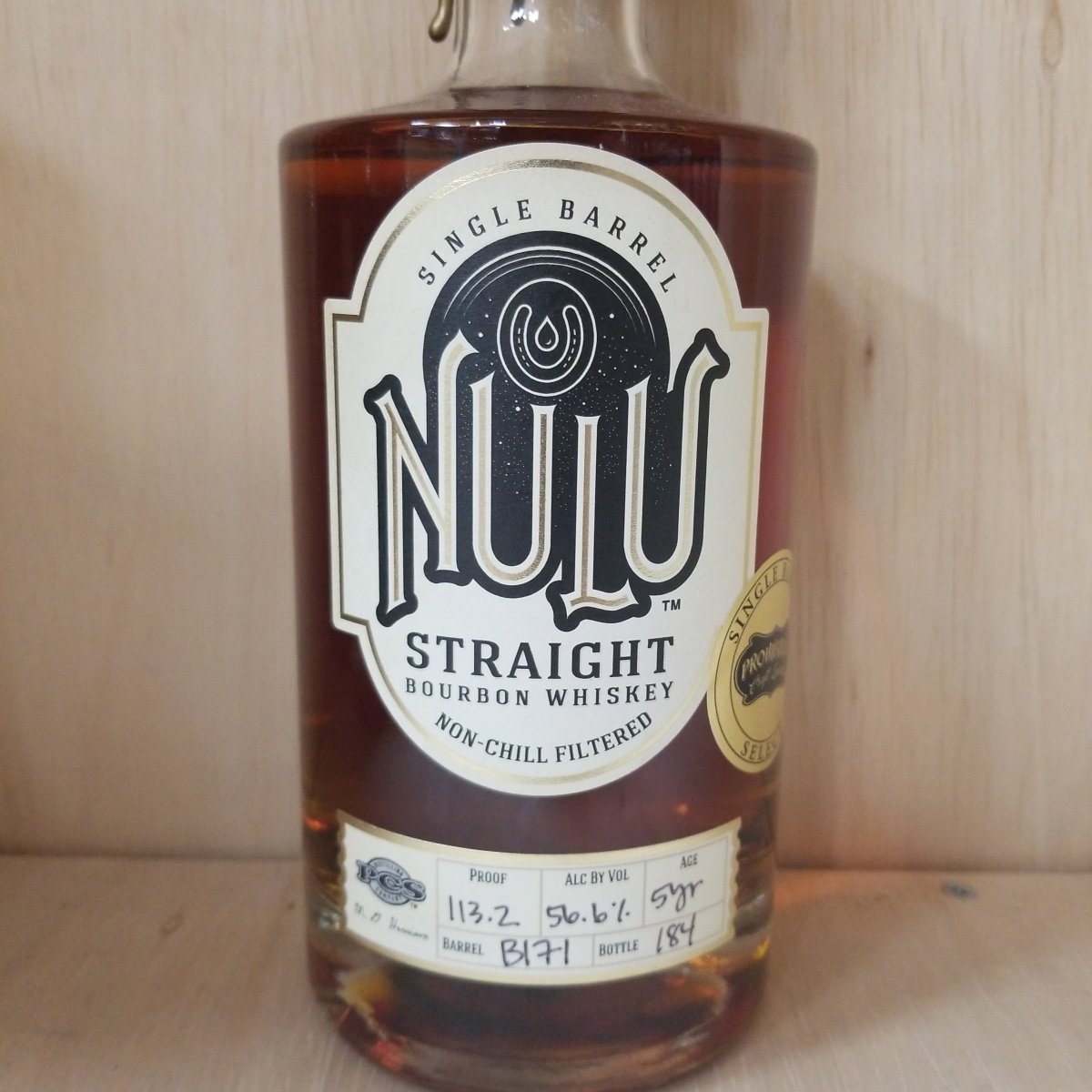 Nulo Single Barrel Strength Straight Bourbon 750ml (Barrel B171, proof 113.2) - Sip &amp; Say