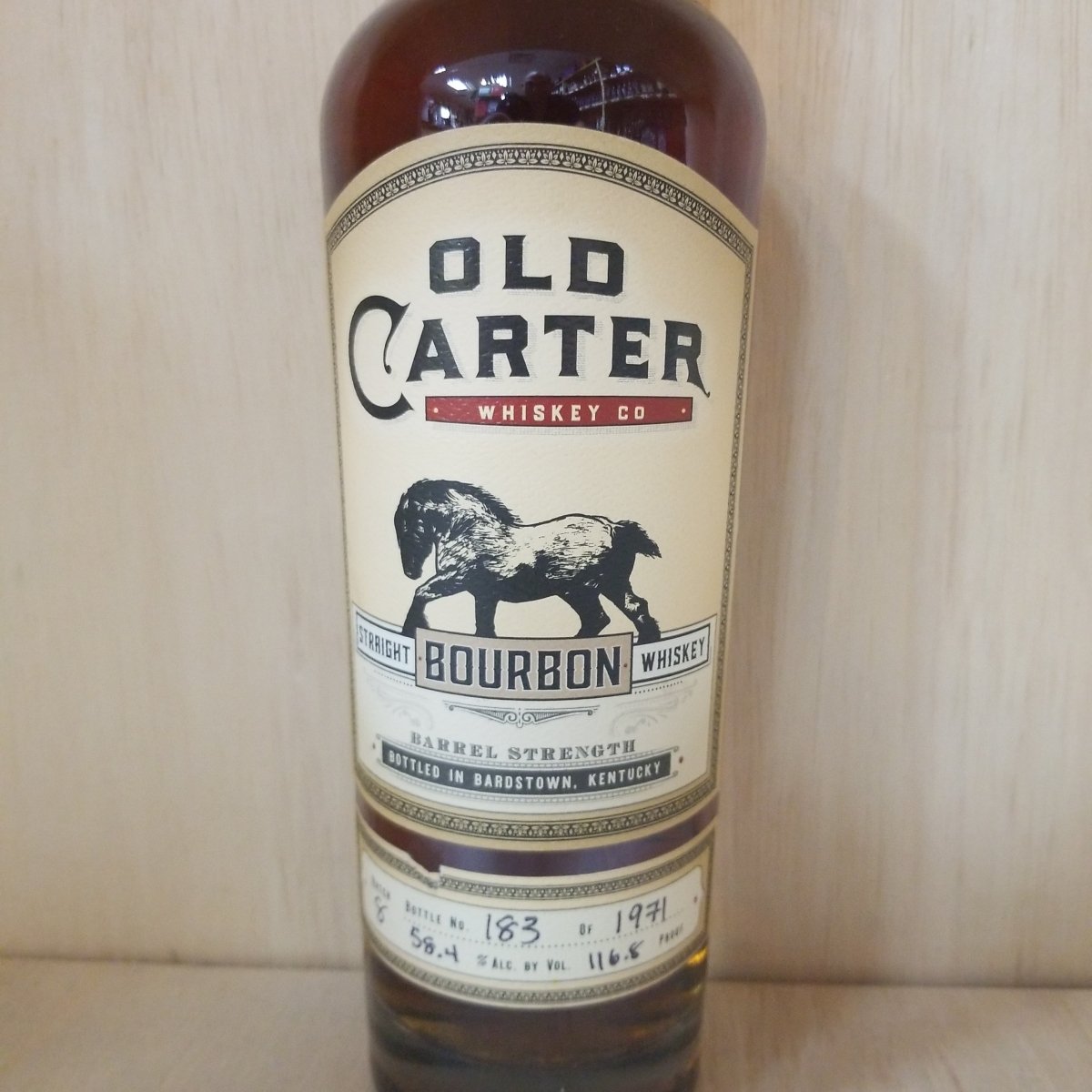 Old Carter Straight Barrel Strength Bourbon 750ml (Batch 8) - Sip &amp; Say