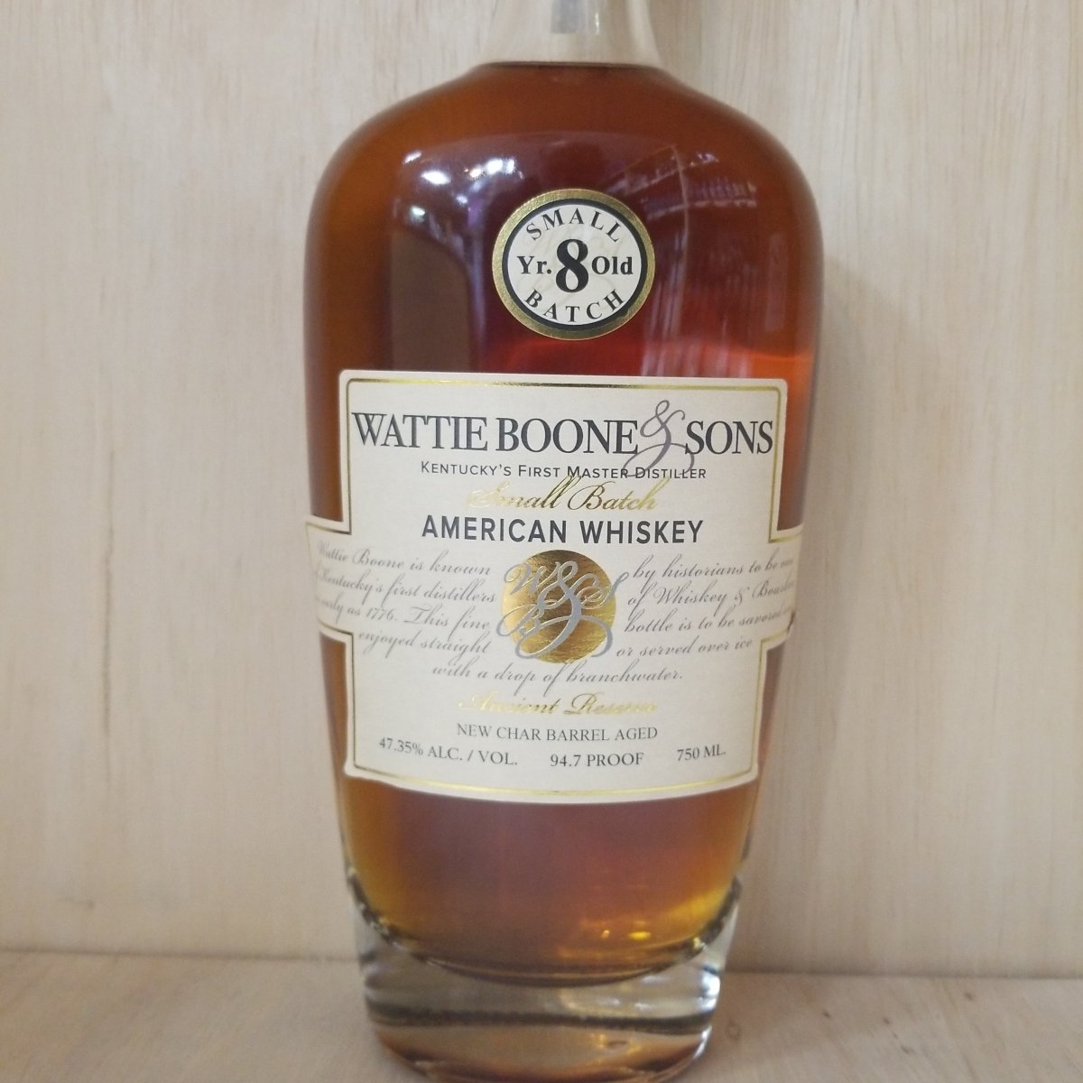 Wattie Boone & Sons 8 Year Old Small Batch Ancient Reserve Whiskey 750ml (Lot 20) - Sip & Say